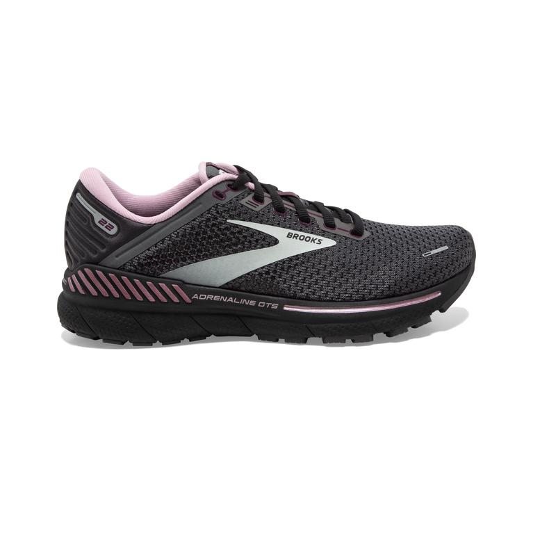 Brooks Adrenaline GTS 22 Supportive Walking Shoes - Women's - Pearl/Black/Metallic (04723-IDHQ)